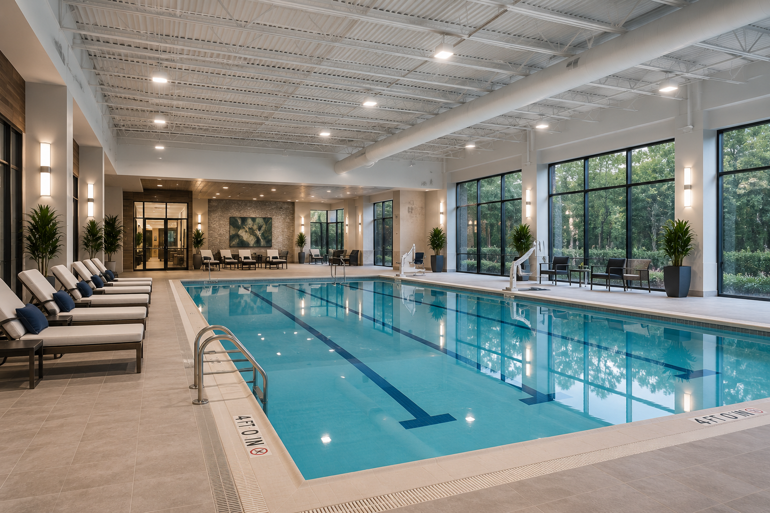 Indoor Pool Natatorium LED Lighting Application