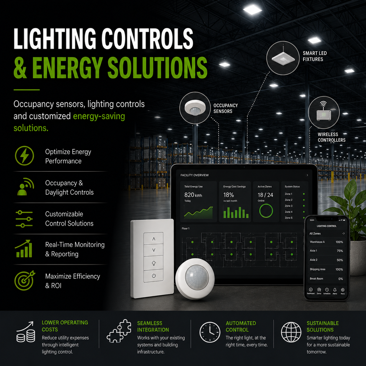Commercial lighting controls and energy solutions