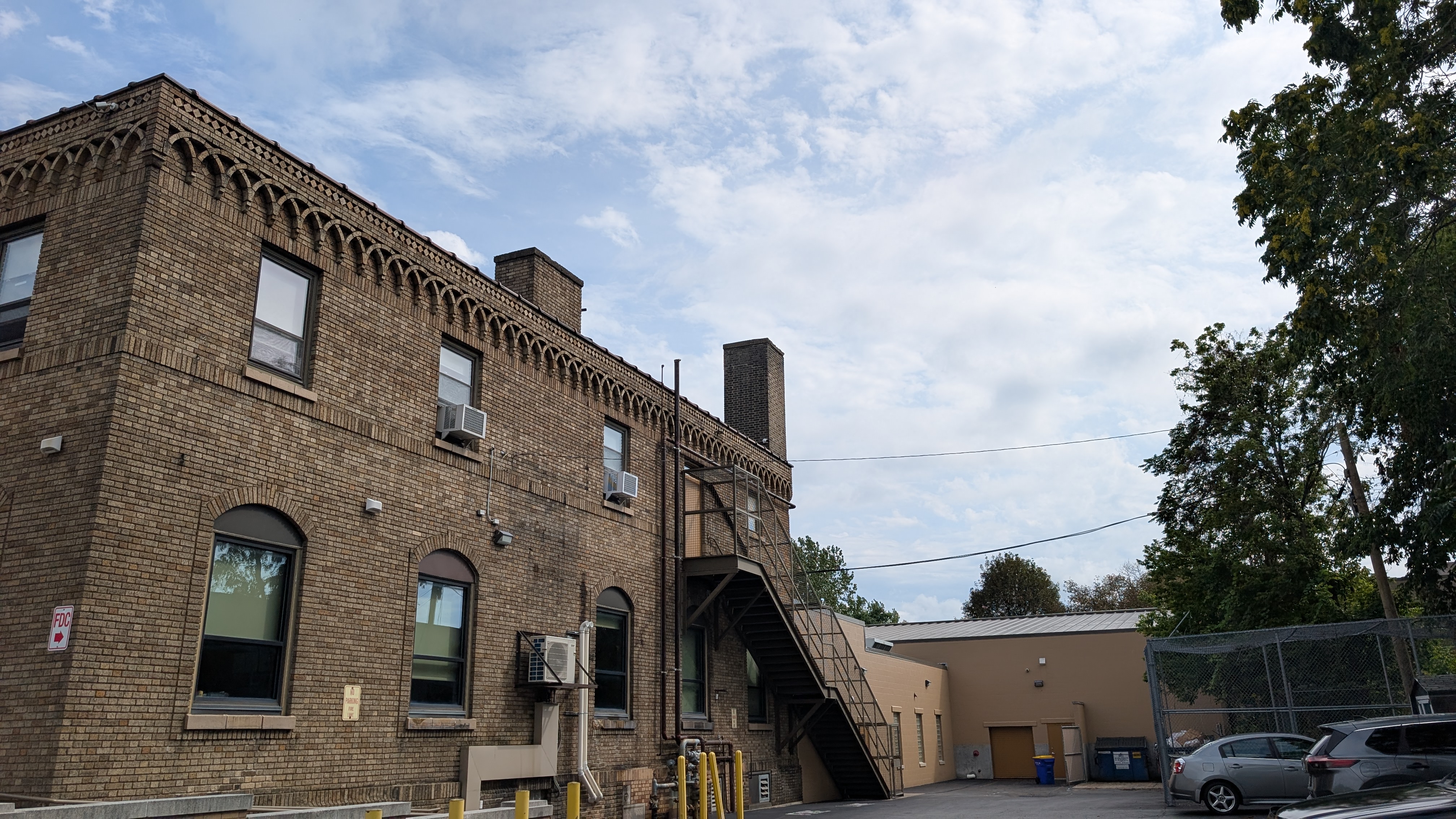 Maplewood YMCA building perimeter LED wall pack lighting