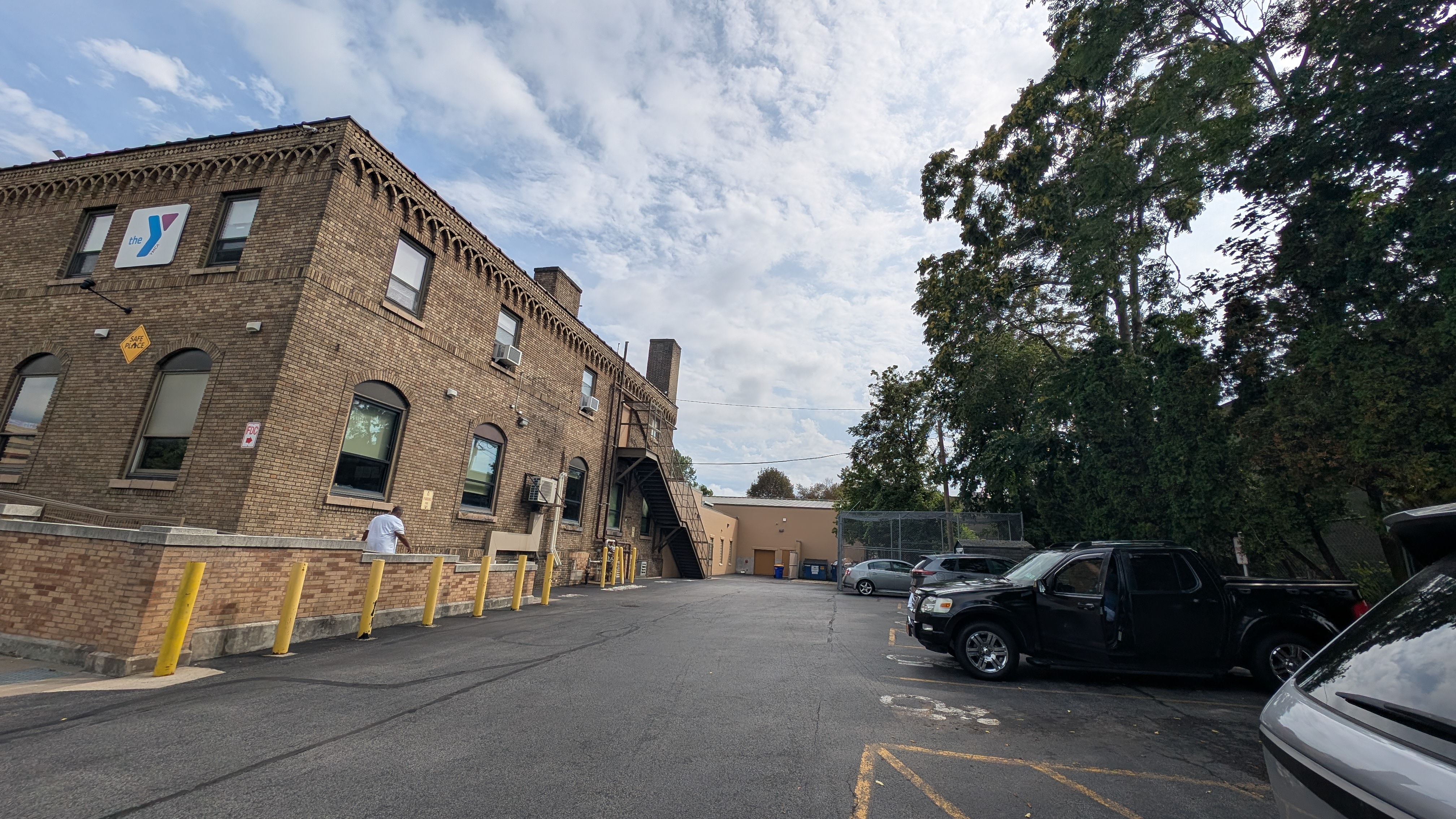 Maplewood YMCA rear parking lot and security LED lighting