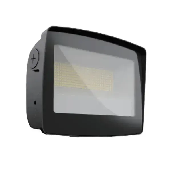 Selectable commercial LED flood light with adjustable knuckle mount