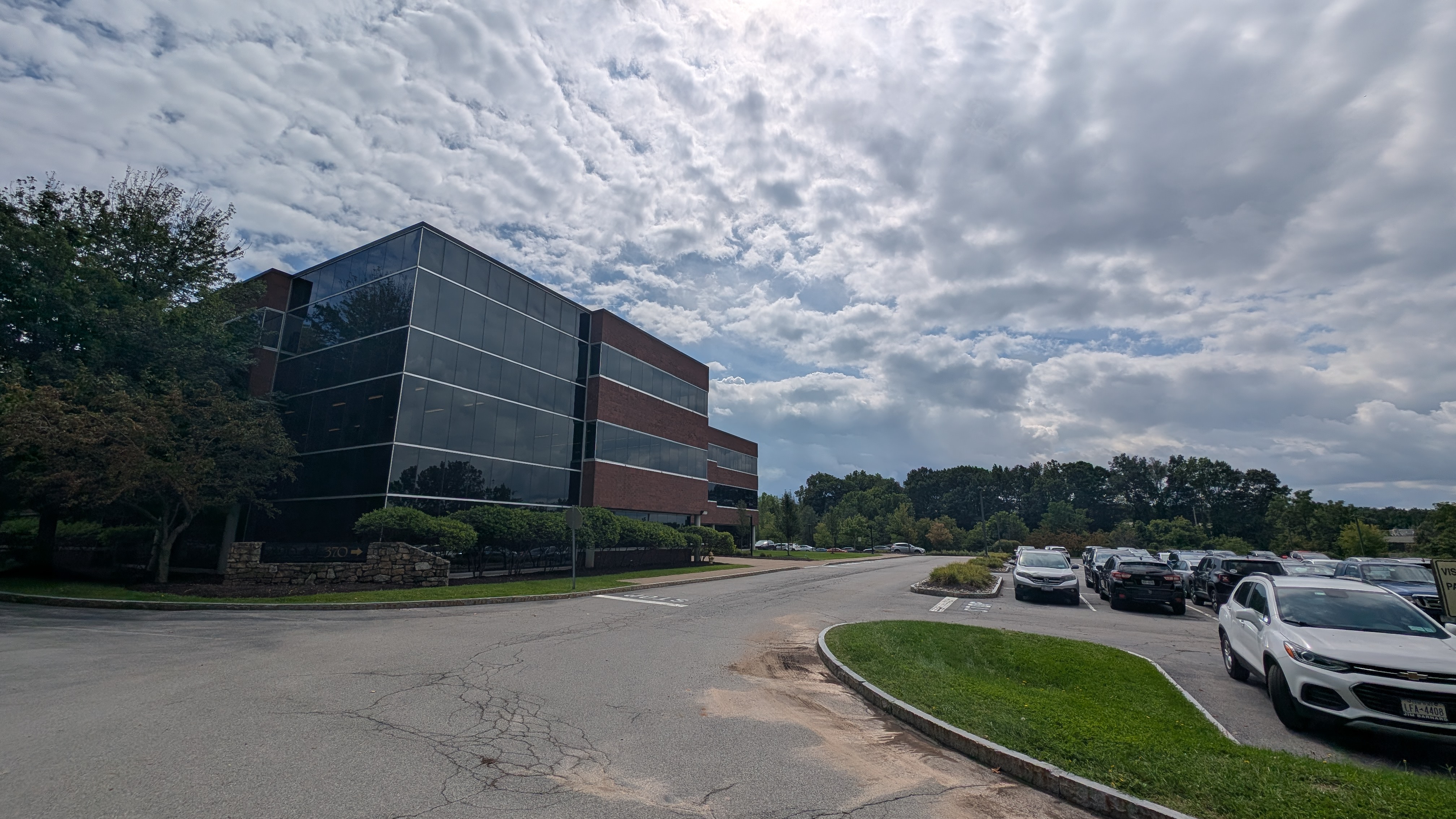 Woodcliff Office Park office building and exterior site lighting